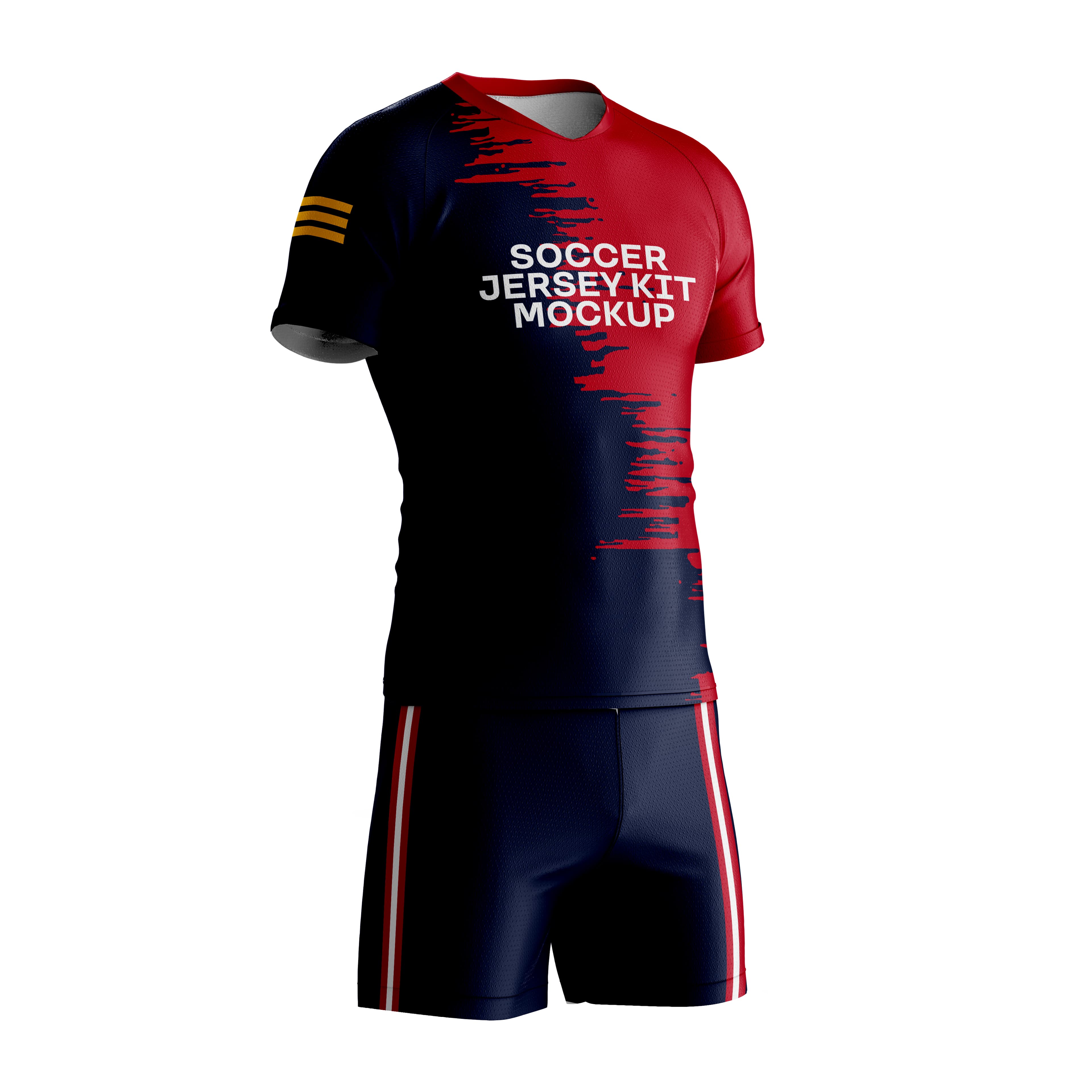 20202047 Right Side Back Soccer Jersey Kit Mockup