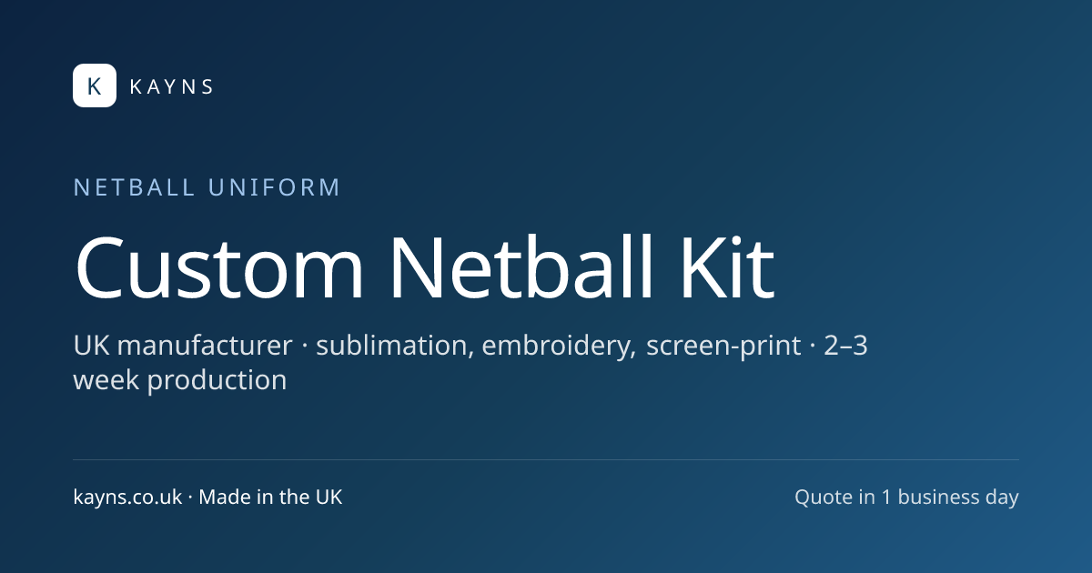 Custom Netball Kit UK | Dresses, Tops & Skorts | KAYNS